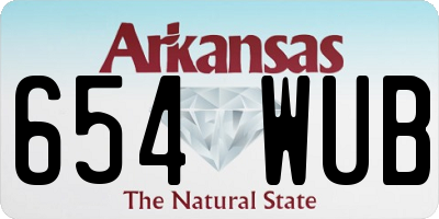 AR license plate 654WUB