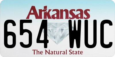 AR license plate 654WUC
