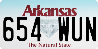 AR license plate 654WUN