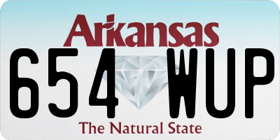 AR license plate 654WUP