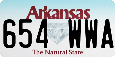 AR license plate 654WWA