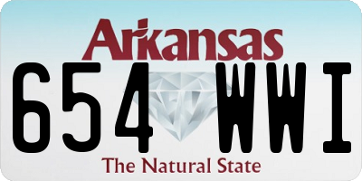 AR license plate 654WWI