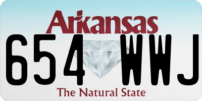 AR license plate 654WWJ