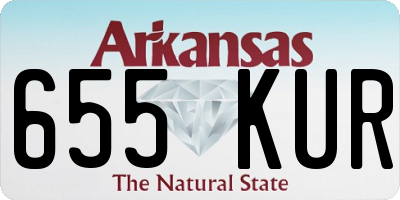 AR license plate 655KUR