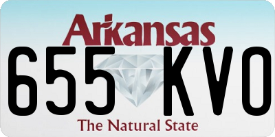 AR license plate 655KVO