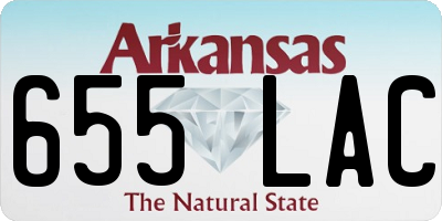 AR license plate 655LAC