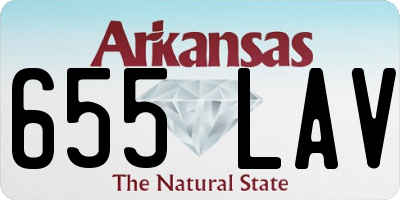 AR license plate 655LAV