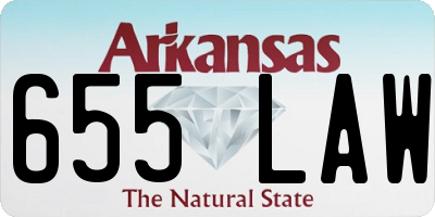 AR license plate 655LAW