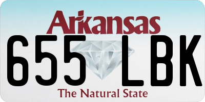 AR license plate 655LBK