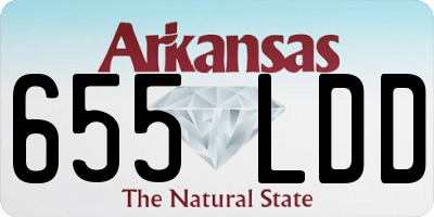 AR license plate 655LDD