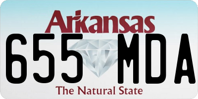 AR license plate 655MDA