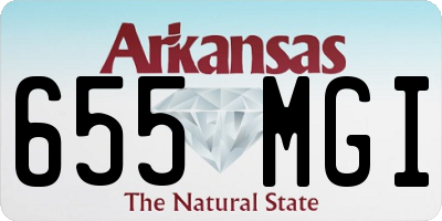 AR license plate 655MGI