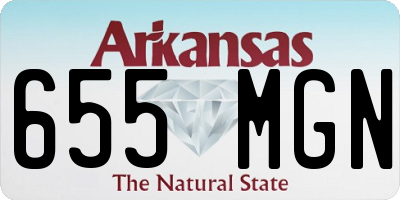 AR license plate 655MGN