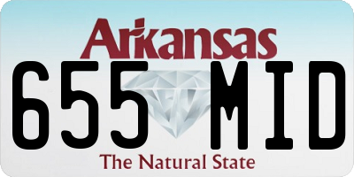 AR license plate 655MID