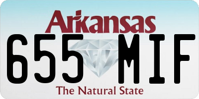 AR license plate 655MIF