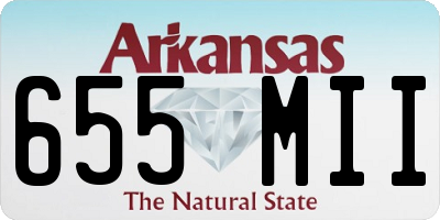 AR license plate 655MII