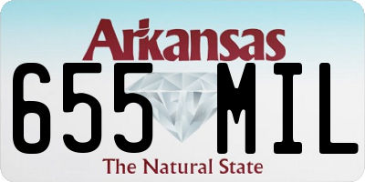 AR license plate 655MIL