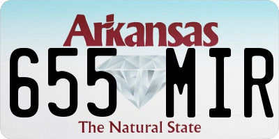 AR license plate 655MIR