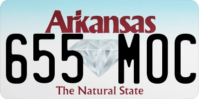AR license plate 655MOC