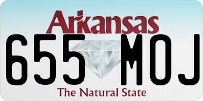 AR license plate 655MOJ