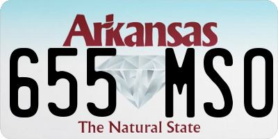AR license plate 655MSO