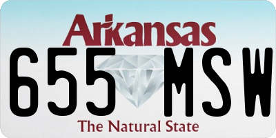 AR license plate 655MSW