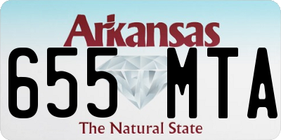 AR license plate 655MTA