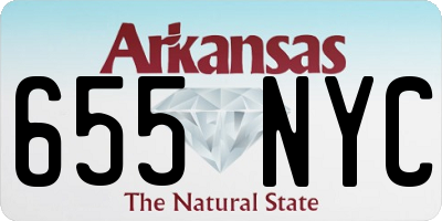 AR license plate 655NYC