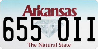 AR license plate 655OII