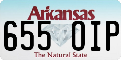 AR license plate 655OIP