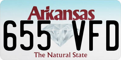 AR license plate 655VFD