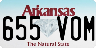 AR license plate 655VOM