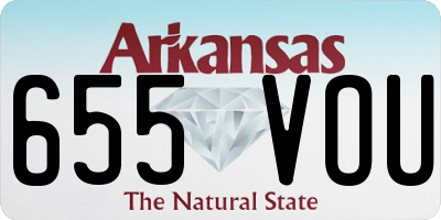 AR license plate 655VOU