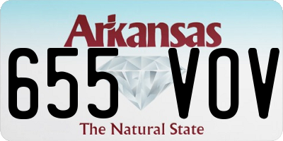 AR license plate 655VOV