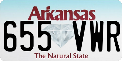 AR license plate 655VWR