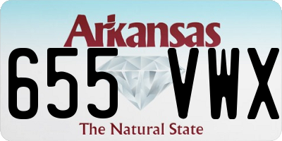 AR license plate 655VWX