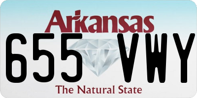 AR license plate 655VWY