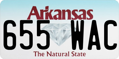 AR license plate 655WAC