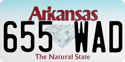 AR license plate 655WAD