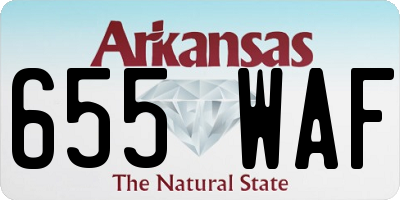 AR license plate 655WAF