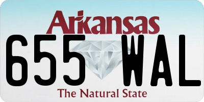 AR license plate 655WAL