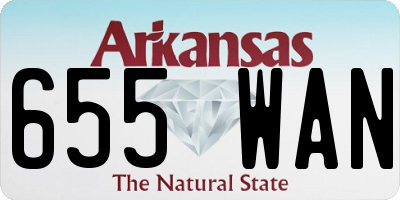 AR license plate 655WAN