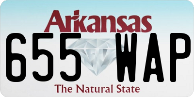 AR license plate 655WAP