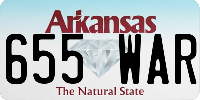 AR license plate 655WAR