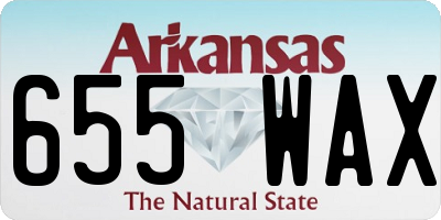 AR license plate 655WAX