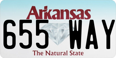 AR license plate 655WAY