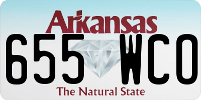 AR license plate 655WCO