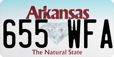 AR license plate 655WFA