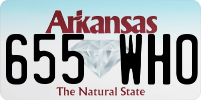 AR license plate 655WHO