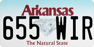 AR license plate 655WIR